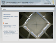 Tablet Screenshot of matematicas.unex.es